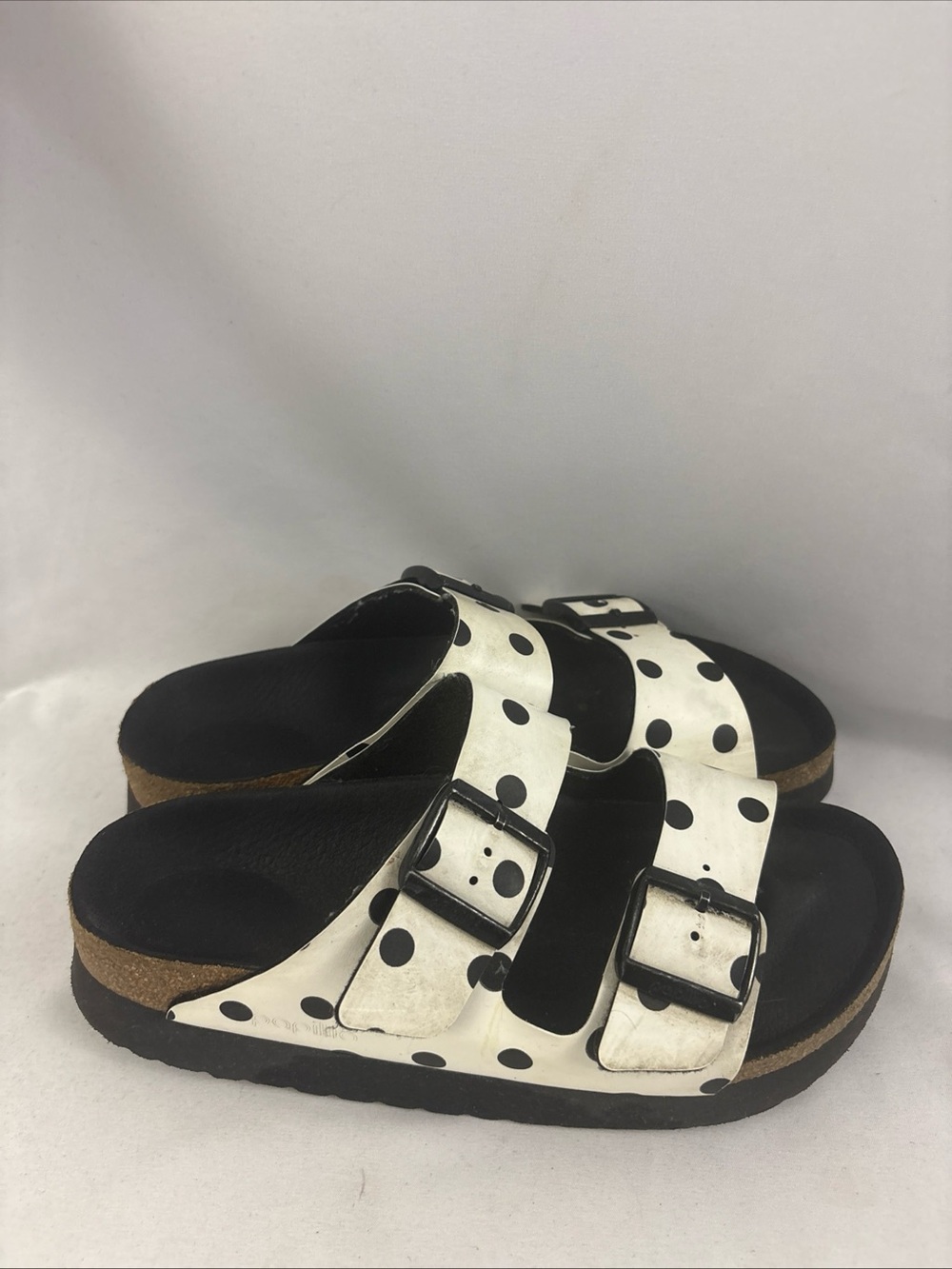 Papillio Arizona Platform Polka Dot Pattern Sandals 41 10-10.5US Black White - Picture 6 of 10